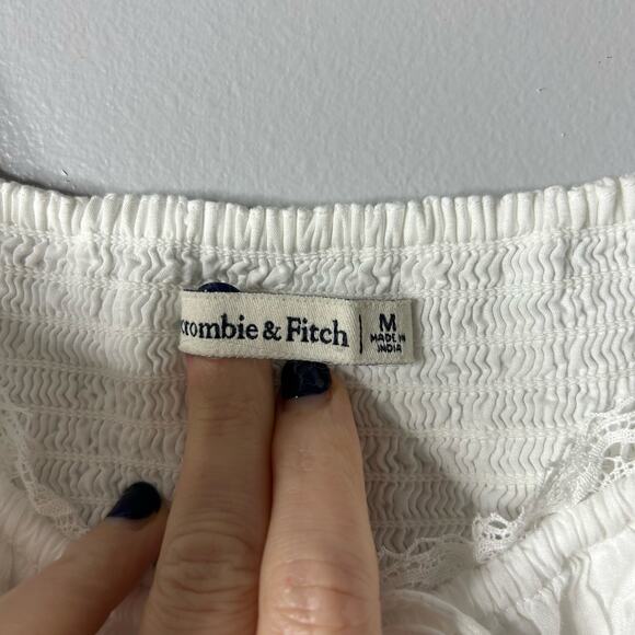 Abercrombie & Fitch Lace Corset Mini Skort Dress Women’s Medium White Milkmaid - Picture 9 of 10